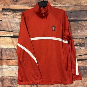 Under Armour Texas Tech Red Raiders Pullover Mens Large 1/4 Zip Red Jacket
